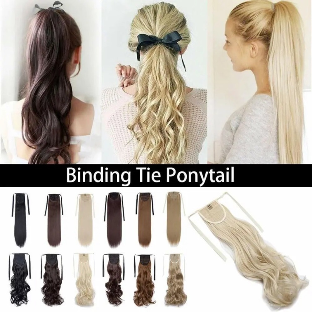Synthetic Silver Grey 18” Curly Ponytail Extension